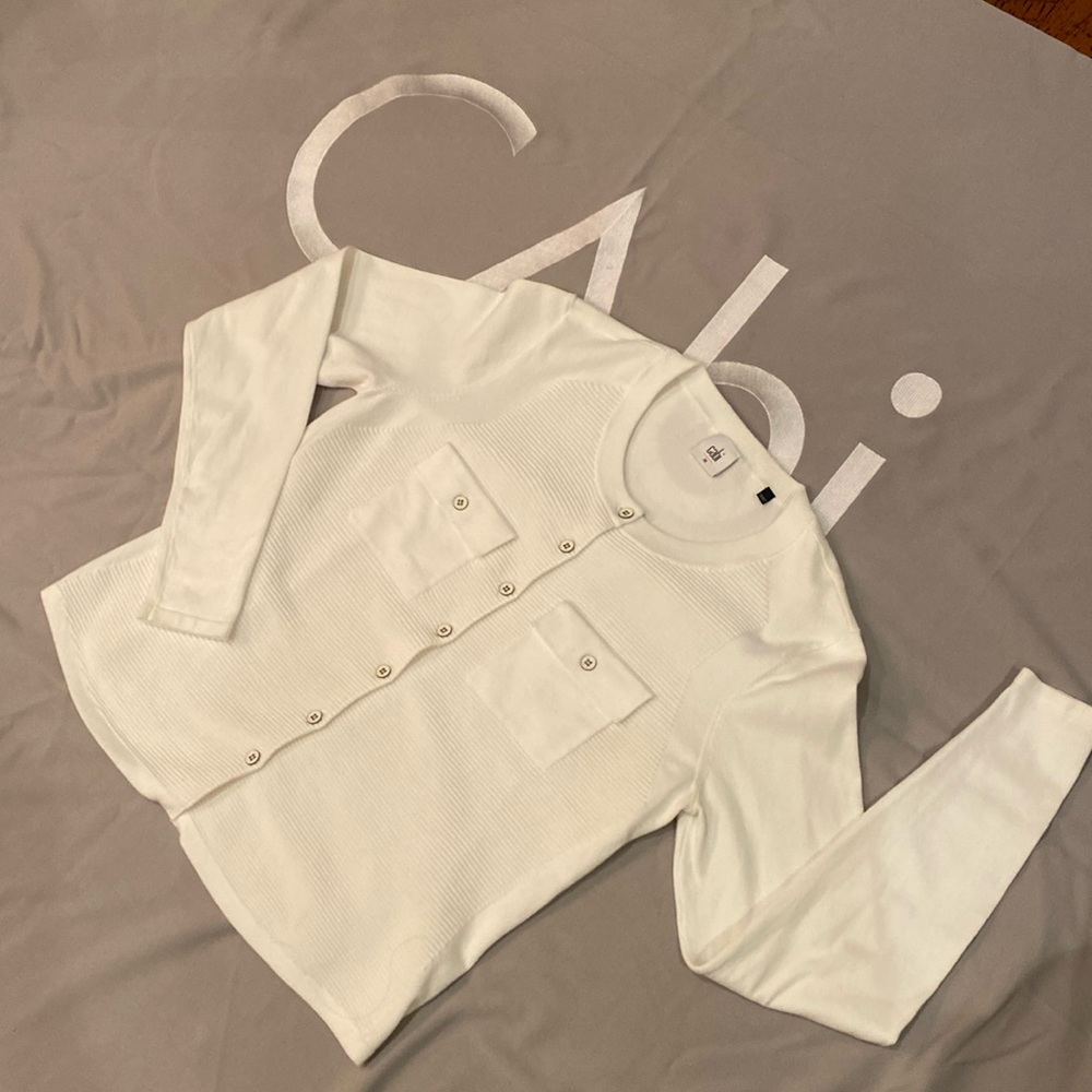 CAbi cream button up cardigan